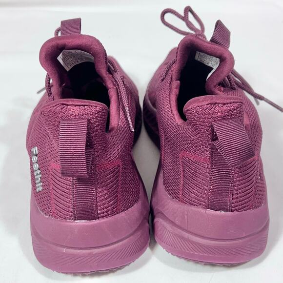 Feethit Blade Running Shoes Men 7.5 (40) Burgundy Non-Slip Slip On Sneakers New - Picture 5 of 9